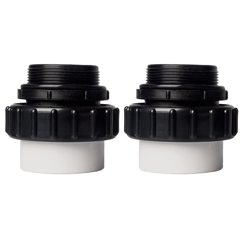 TonGass (2-Pack) 2"" MIP x 2"" PVC Hi-Temp Unions  Compatible with Pentair Whisperflo & Intelliflo Pool Pumps - Hand-Tightened Pool Pump High Temp Unions - Replacement for Schedule 40 Male Adapters - Image 1